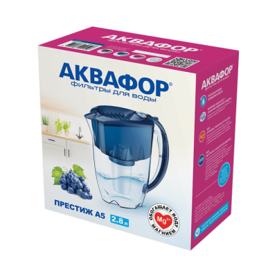 Фильтр-кувшин Аквафор Престиж А5 модель Р80А5SM (черный) (211148)